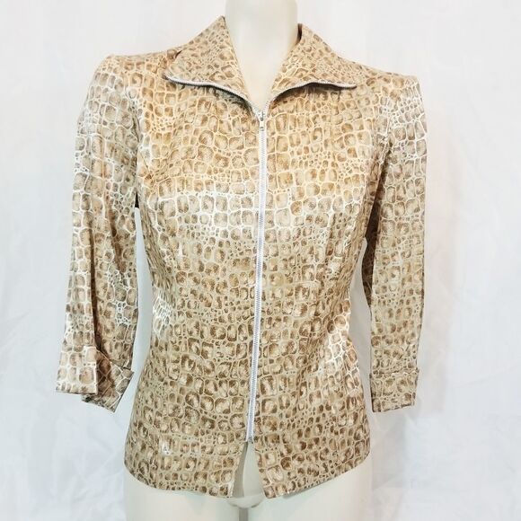 Dress Barn Animal Print Blouse Size Medium - Picture 2 of 5